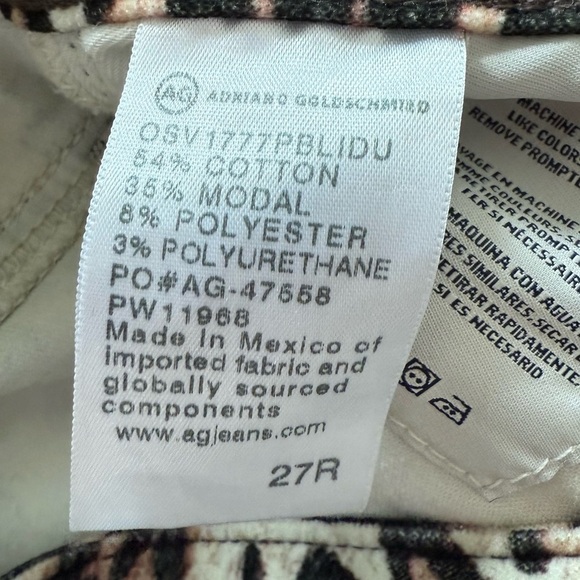 NWOT AG Leopard Print Farrah Skinny Ankle Pants Velvet Casual Women’s 27 - Picture 12 of 12